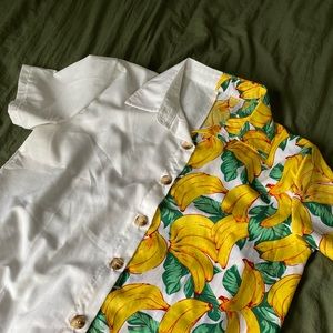 half n half banana shirt